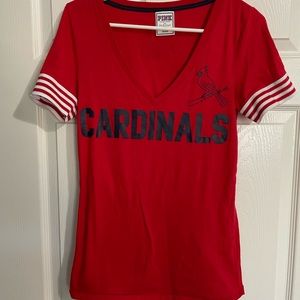 St. Louis Cardinals PINK v-neck top